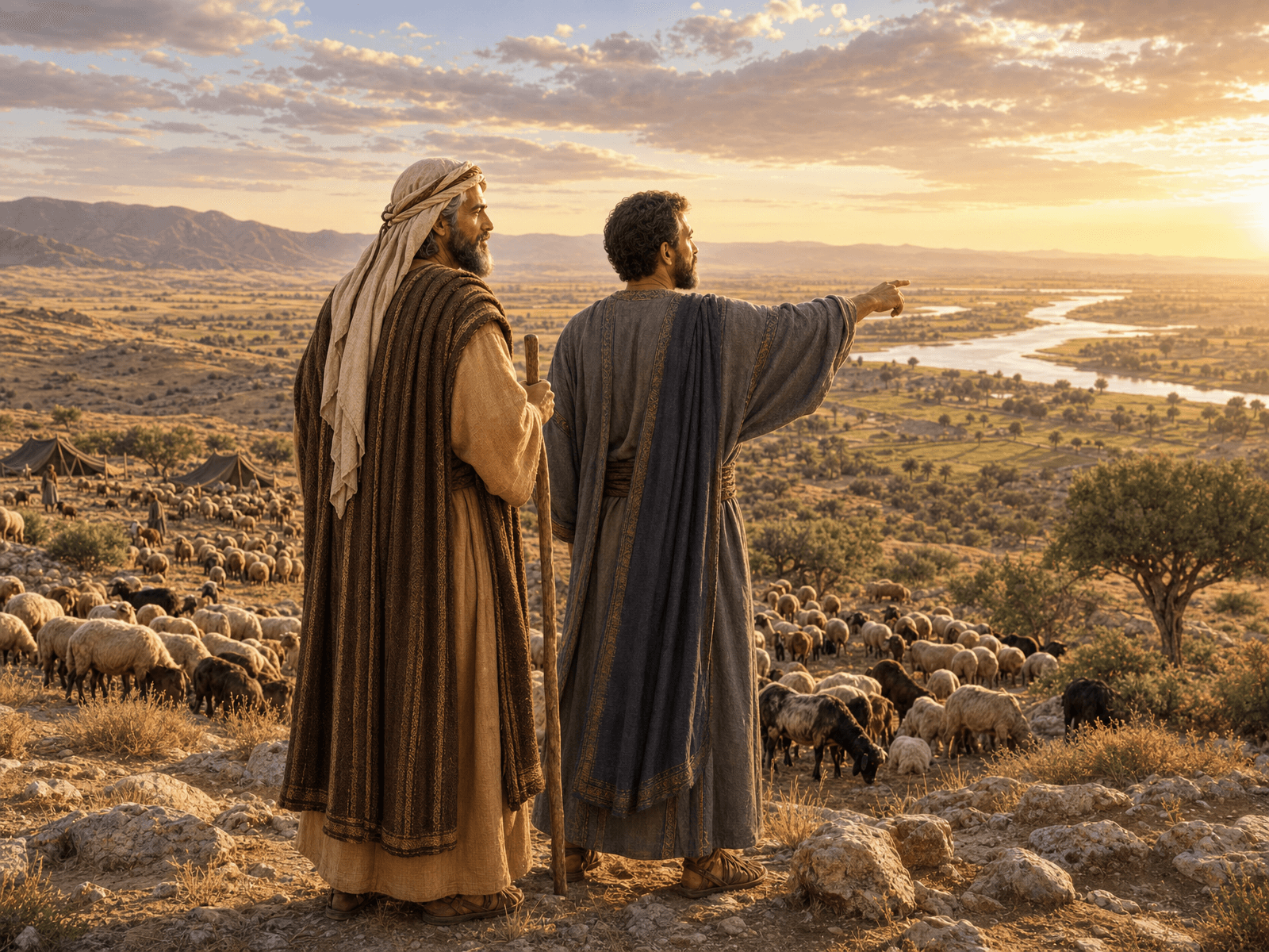A painting from Abraham's story: Abram and Lot Part Ways