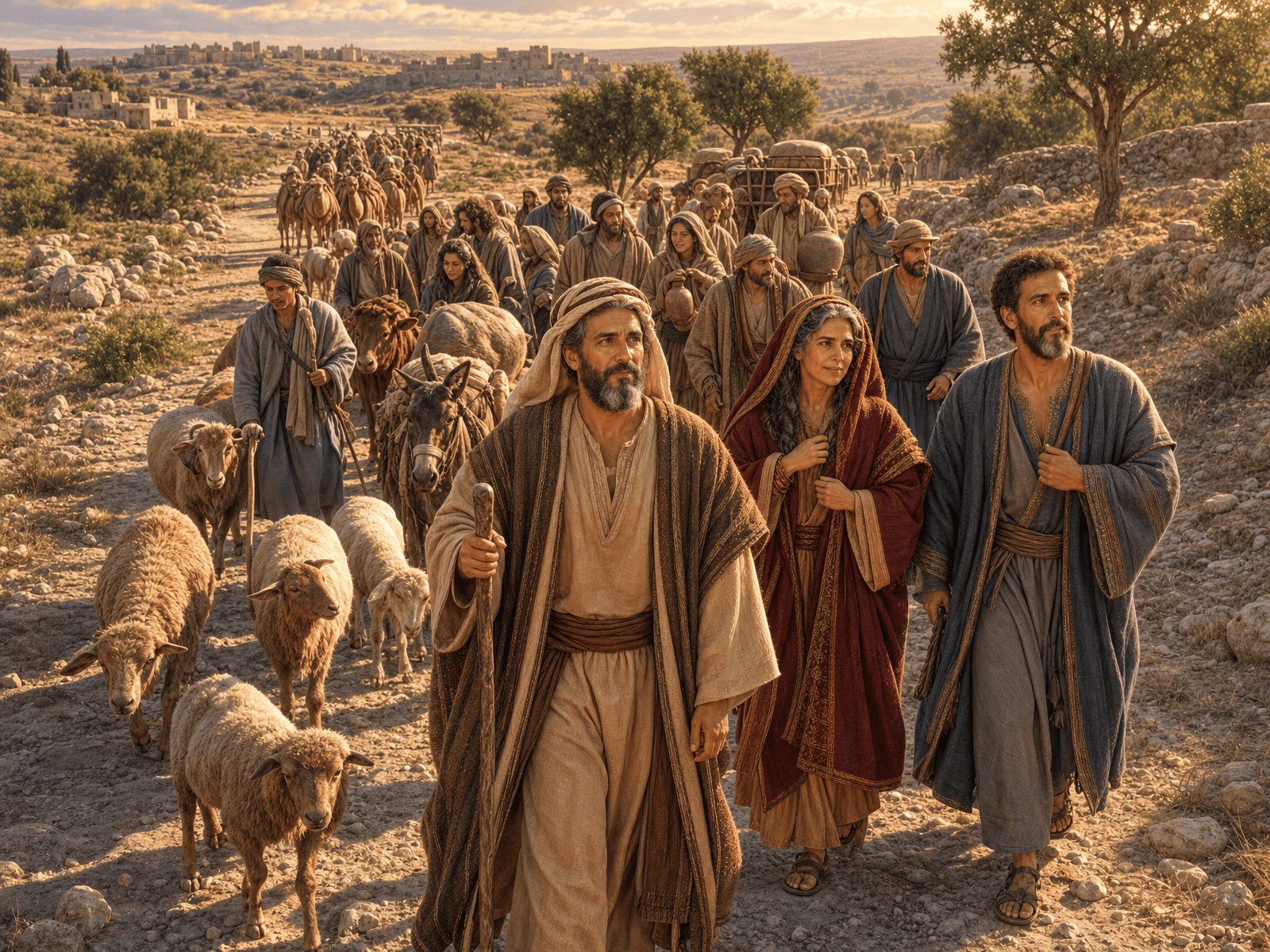 A painting from Abraham's story: God Calls Abram