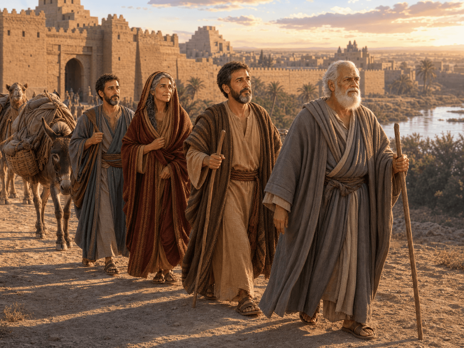 A painting from Abraham's story: Leaving Ur