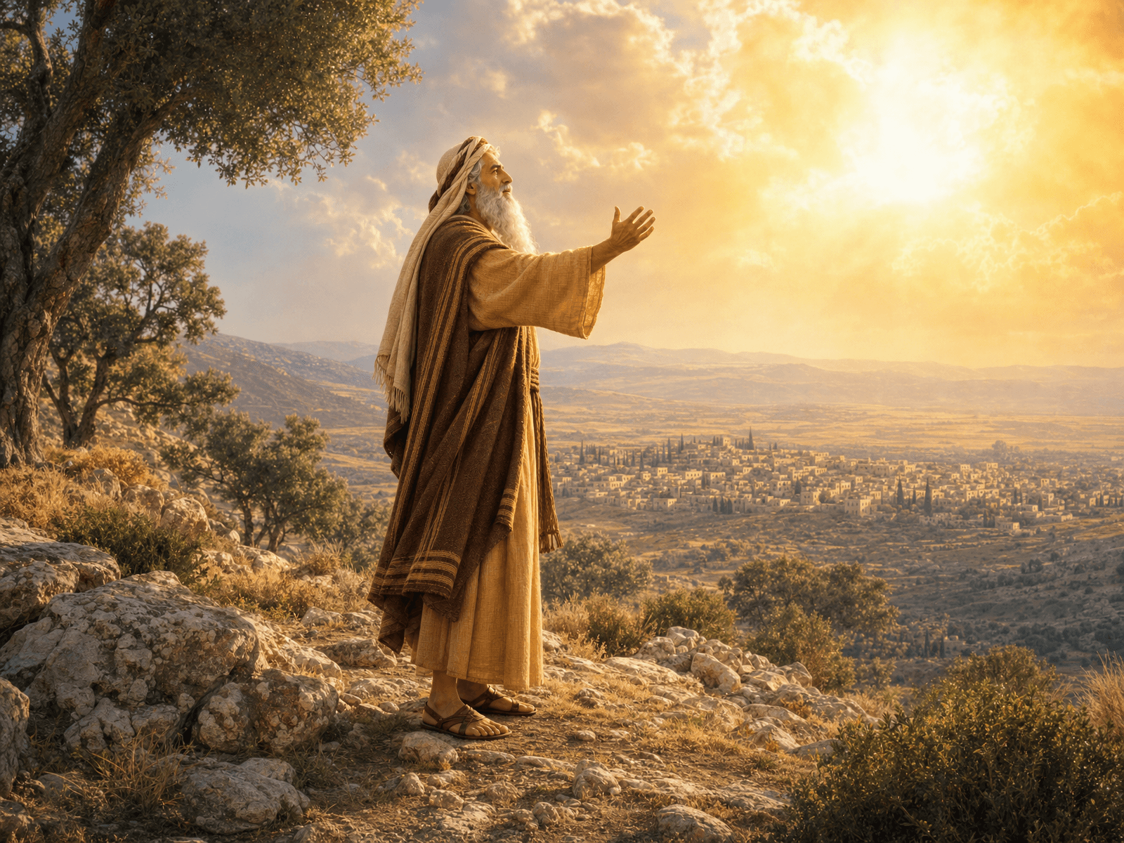 A painting from Abraham's story: Abraham Pleads for Sodom