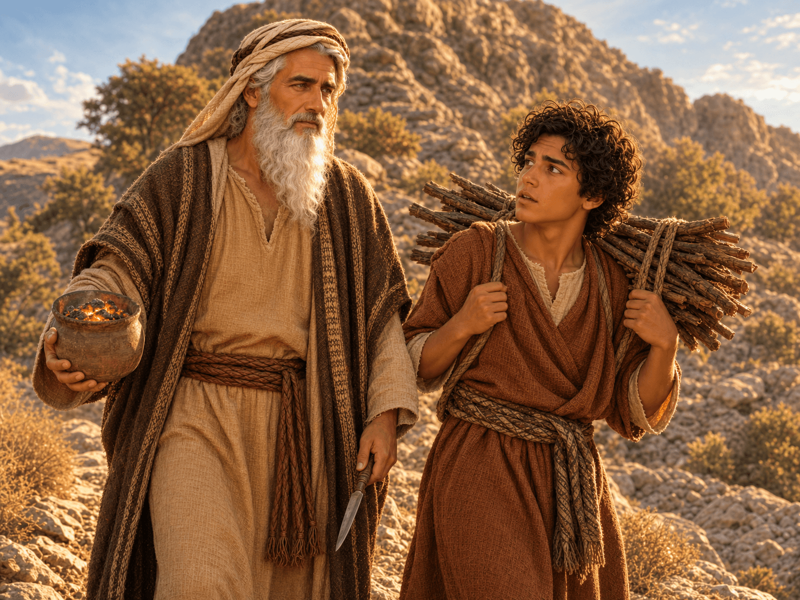 A painting from Abraham's story: The Journey to Moriah
