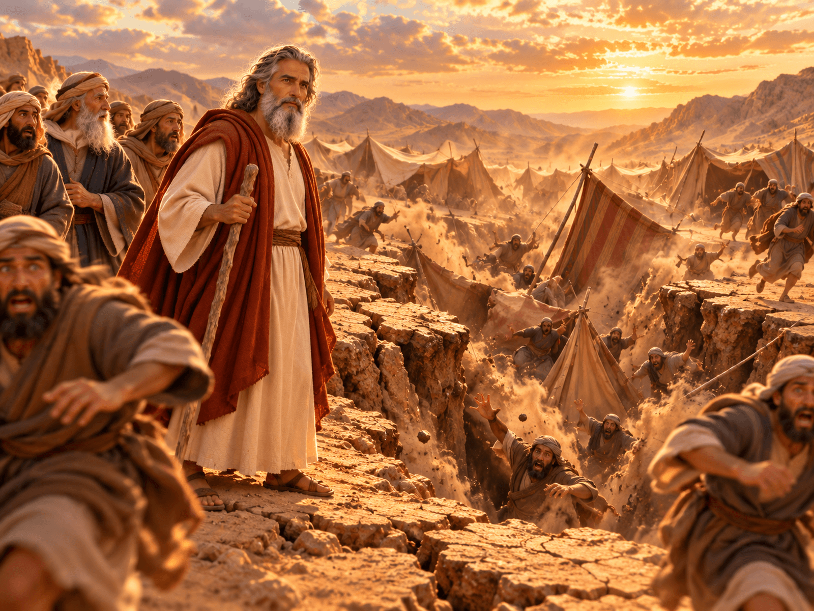 A painting of Israel refusing to enter the promised land