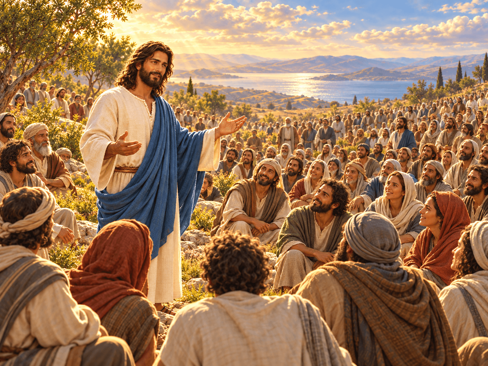 A painting of the risen Jesus seen by many of his followers