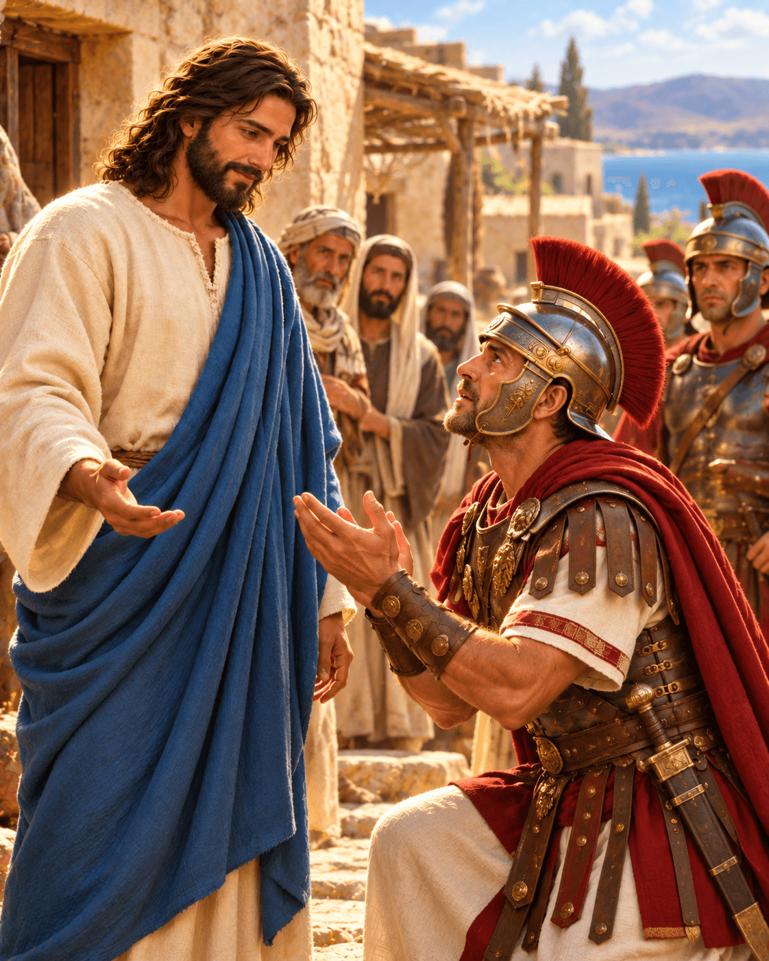 A painting of the centurion whose faith amazed Jesus